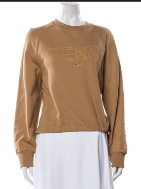 Fendi Camel Logo Crewneck Sweatshirt